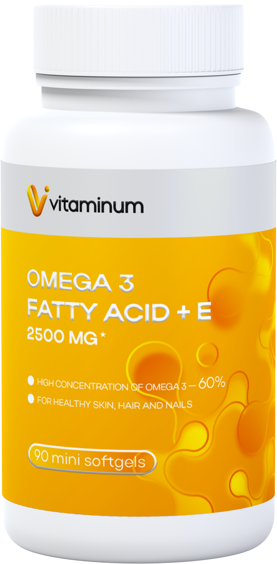  Vitaminum ОМЕГА 3 60% + витамин Е (2500 MG*) 90 капсул 700 мг   в Самаре