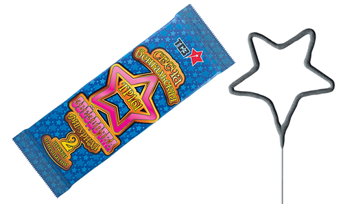  Бенгальские свечи фигурные 2 шт "Звездочка"  в Самаре